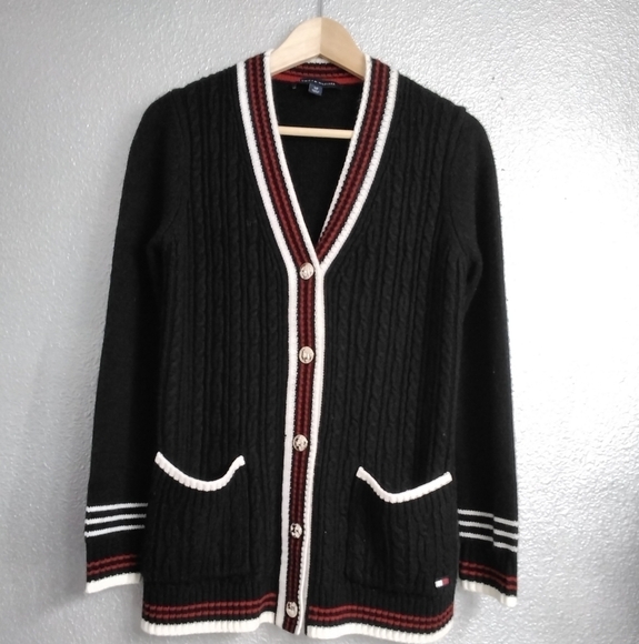 Tommy Hilfiger Red, White & Blue Cardigan  Size S/P - Picture 1 of 9